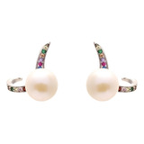 Brinco Perola Shell Zirconias