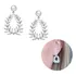 Brinco Perolas Shell Zircônias Folheado Ródio Branco 