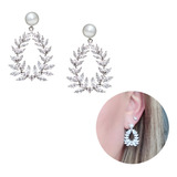 Brinco Perolas Shell Zirconias