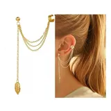 Brinco Piercing Corrente Folhas