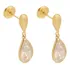 Brinco Ponto De Luz Pendurada Gota Pingo Pedra Ouro 18k 750
