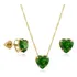 Brinco Prado Jóias Ponto De Luz De Ouro 18k 750 Dourado Com Ametista Verde