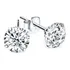 Brinco Prata 925 Com Diamante Sintético Zircônia 5mm Ou 4mm