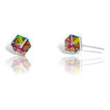 Brinco Prata 925 Cubo