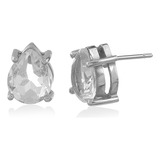 Brinco Quartzo Branco Cristal