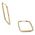 Brinco Retangular 25 Mm Em Ouro 18k 750