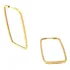 Brinco Retangular 30 Mm Em Ouro 18k 750