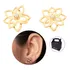Brinco Rommanel Feminino Semi Joia Ouro 18k Zircônia Flor