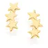 Brinco Rommanel Tres Estrelas Lisa Segundo Furo 522270 Cor Dourado