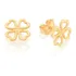 Brinco Rommanel Trevo De 4 Folhas Folheado A Ouro 526477