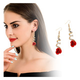 Brinco Rosas Flor Feminino