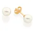 Brinco Solitário Pérola 7mm Banhado Ouro 18k Rommanel 520193