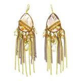 Brinco Strass Gota Franjas