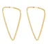 Brinco Triangular Invertido 25 Mm Em Ouro 18k 750