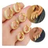 Brinco Trio De Argolas Cravejadas Zirconia Banhado Ouro 18k