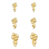 Brinco Trio Flor Florzinha
