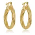 Brinco Tubo Argola Torcida P Folheada A Ouro 18k Top Fashion