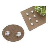 Brinco Zirconia Quadrado Prata