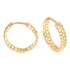 Brincos Argola Diamantada Ouro 18k 750 Segundo Furo 12 Mm
