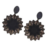 Brincos Circulo Flor Em
