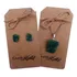 Brincos + Colar - Pingente - Pedra Natural - Jade 