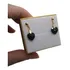 Brincos Cristal Swarovski Coração Preto Folheado Ouro 18k