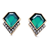 Brincos De Strass Verde