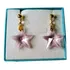 Brincos Estrela Cristal Swarovski Rosaline Folheado A Ouro