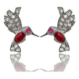 Brincos Feminino Pedra Rubis