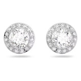 Brincos Feminino Tennis Riviera Folheada Ouro Branco 18k