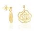 Brincos Flores Rommanel Com Cristal Folheados A Ouro 523542 Cor Dourado