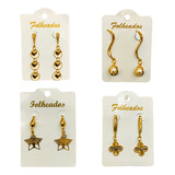 Brincos Folheados A Ouro