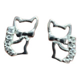 Brincos Gatinhos Com Zirconias
