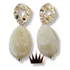 Brincos Gold Gazz Semijoia Ouro 18k Madrepérola