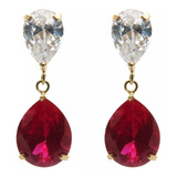 Brincos Gota Pedra Zirconia