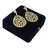 Brincos Gota Renda Floral Em Banho De Ouro 18k 3405