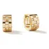 Brincos Huggie Hoop Ana Luisa Eden Banhados A Ouro 14k E Pra