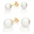 Brincos Kit 2 Pares Pérola Folheado Rommanel 527245 Deb