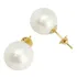 Brincos Pérolas Grandes Shell Luxo De 12 Mm Joia Ouro 18k 