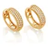 Brincos Rommanel Argola Zircônias Vazado Atrás 526310 Cor Branco