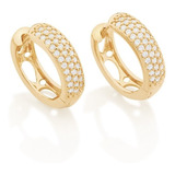 Brincos Rommanel Argola Zirconias