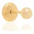 Brincos Rommanel Fol Ouro 18k Infantil Bola Lisa 520797 Cor Dourado
