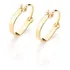 Brincos Rommanel Infantil Argola Fol Ouro 18k 520293