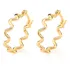 Brincos Rommanel Ondulado Argola Formato Ondas Banhado 526783 320036 Cor Dourado