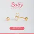 Brincos Studex Baby System 75 (pérola 128) Cor Dourado