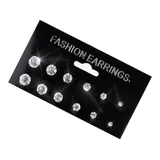 Brincos Zirconia Conjunto 6