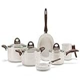 Brinox   Jogo De Panelas Antiaderente Ceramic Life 6 Peças Smart Plus   Vanilla