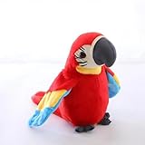 Brinquedo Arara Papagaio De Pelúcia Que Fala E Repete, Bate As Asas | Papagaio Falante, Repetição De Voz (vermelho)