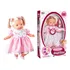 Brinquedo Boneca Loira Tipo Reborn Fala 62 Frase + Mamadeira