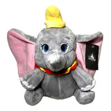 Brinquedo Boneco De Pelúcia Elefante Elefantinho Cinza Dumbo - 30 Centímetros De Altura - Personagem História Desenho Infantil Clássico - Disney